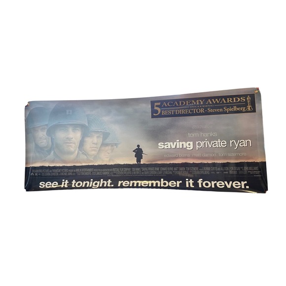 Saving Private Ryan Movie Promo Vinyl Banner Steven Spielberg Academy Awards '98 - Picture 2 of 8
